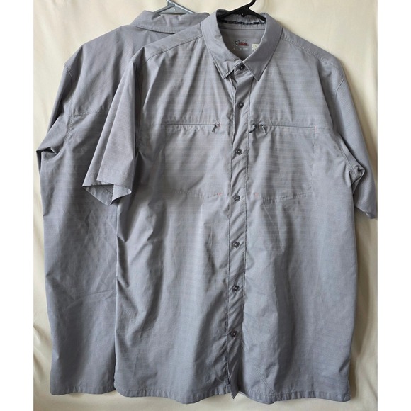 World Wide Sportsman Other - Lot of 2 World Wide Sportsman Mens Gray Grid Short Sleeve Fishing Shirt sz large